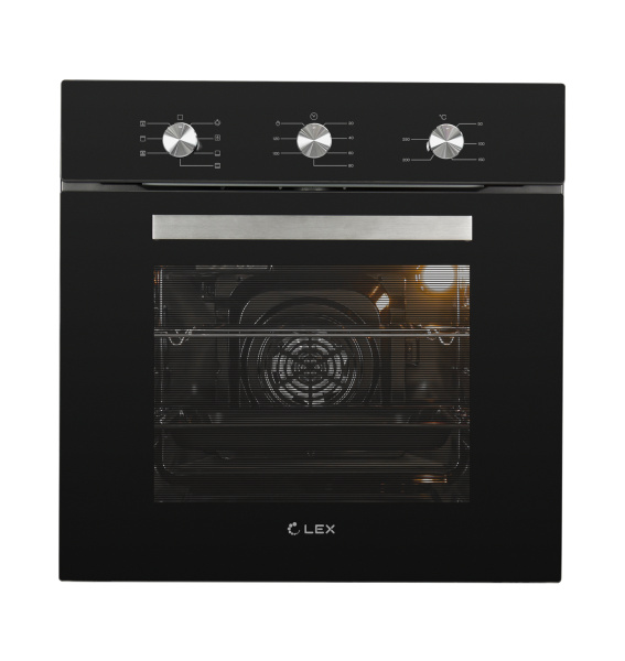 Духовой шкаф EDM 073 BL, 60 см, стекло/нерж. сталь, черный, Lex