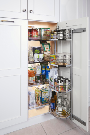 Колонна выкатная Тандем II, 5 корзин, 450х500х1700мм, в базу на 450мм, хром, Kessebohmer