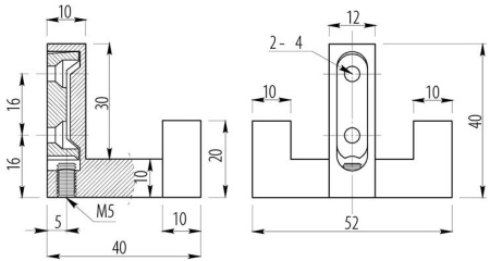 Крючок, WZ-К2202, двухрожковый, металл, хром, GTV