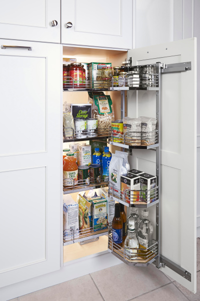 Колонна выкатная Тандем II, 5 корзин, 450х500х1700мм, в базу на 450мм, хром, Kessebohmer