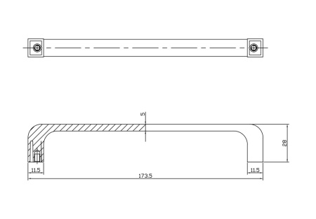 Ручка-скоба, 637, 160мм, металл, хром