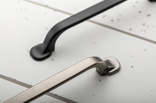 Ручка-скоба, RETRIS, 128мм, металл, черный матовый