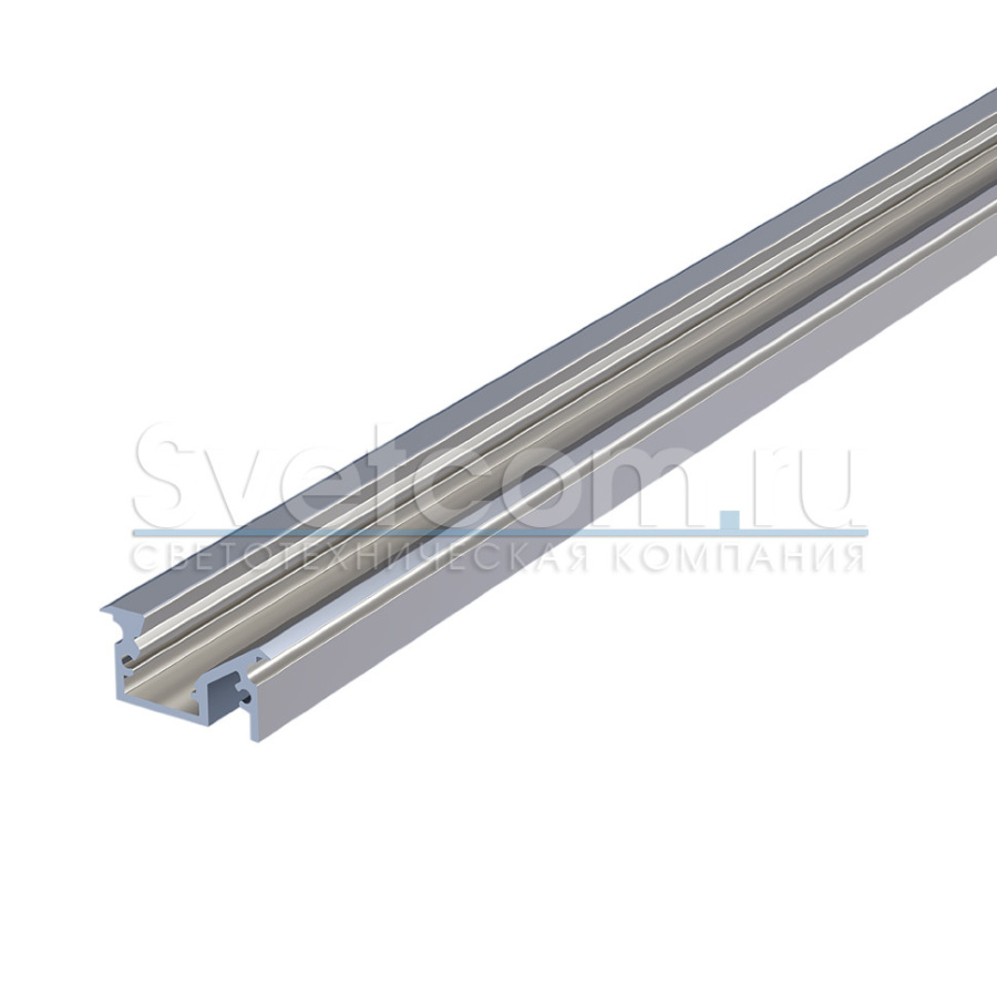 Профиль врезной угловой 20х10х2000мм, лента ≤8мм, алюминий (диффузор, 2+2 заглушки)