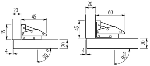 GTV Петля поршневая, быстрого монтажа