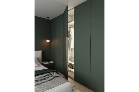 Ручка торцевая, HEXA, L=1200мм, металл, брашированное золото, GTV