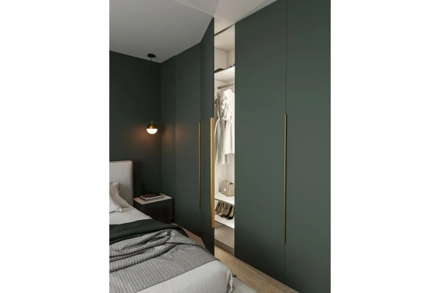 Ручка торцевая, HEXA, L=1200мм, металл, брашированное золото, GTV