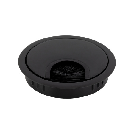 Заглушка для кабель-канала, Ø60мм, h=12мм, металл, черный, Rejs