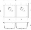 Мойка Rivelato AXEL 90-2D, 870х520x200мм, темно-бежевый