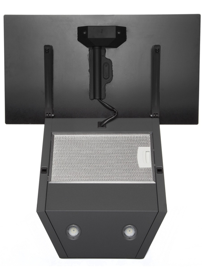 Вытяжка наклонная Colibri Grey, 50 см, без угольн. фильтра, серый металлик, Konigin