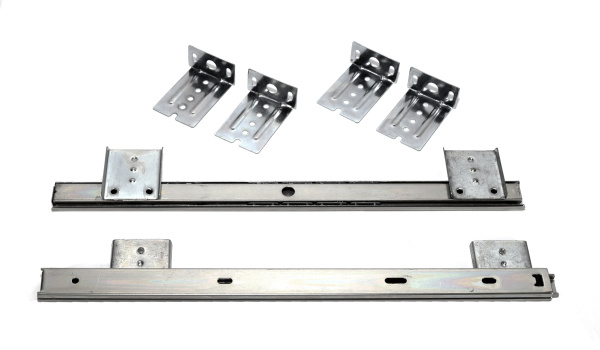 Направляющие шариковые для клавиатуры, h=27, L=350мм, 5кг, универсальные, част выдв, CMF