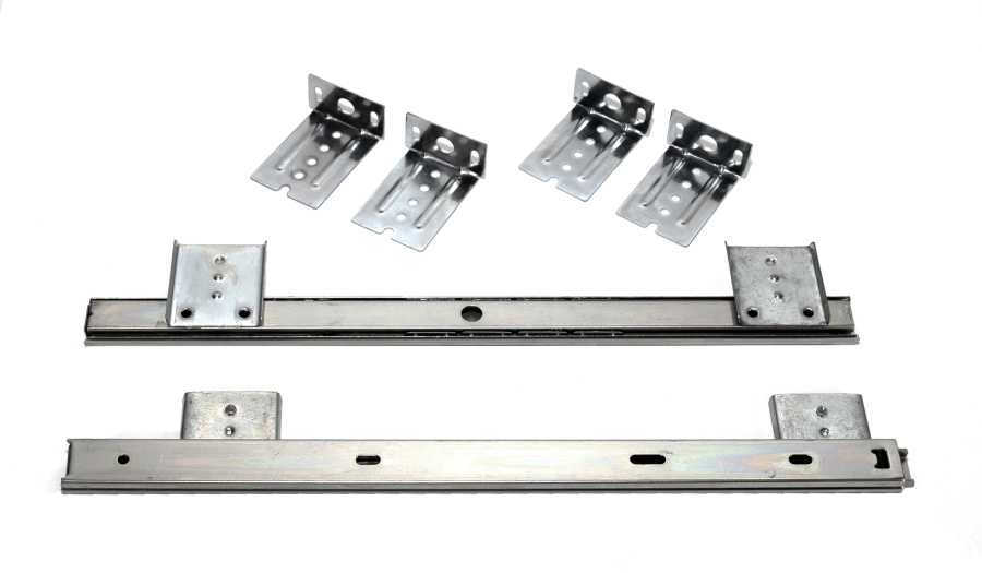Направляющие шариковые для клавиатуры, h=27, L=350мм, 5кг, универсальные, част выдв, CMF