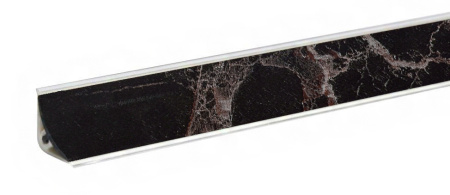 Плинтус LB-15, марквина черный, L=3000мм, 14,4х14,4мм