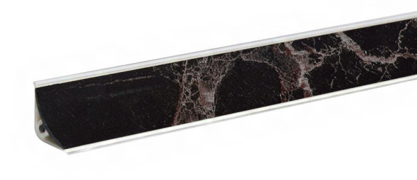 Плинтус LB-15, марквина черный, L=3000мм, 14,4х14,4мм