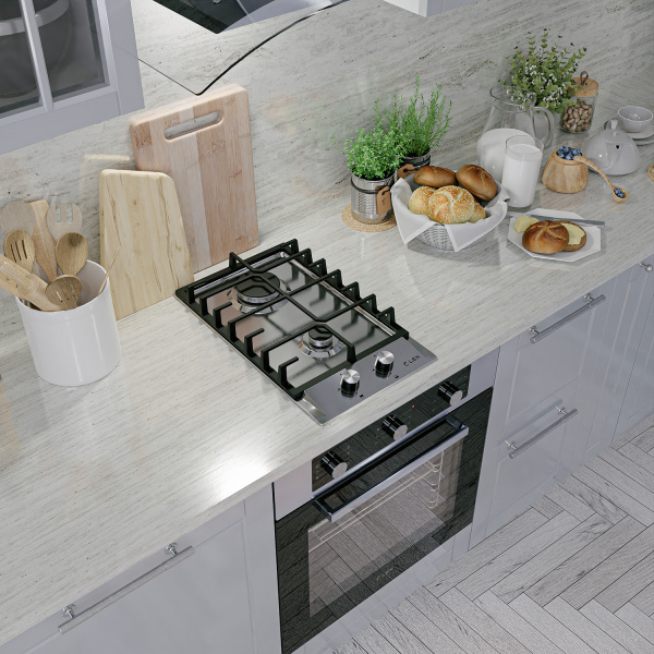 Варочная панель газовая GVS 321 IX, 30см, нержавеющая сталь, Lex