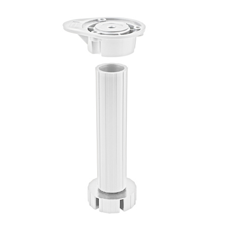 Опора регулируемая, h=145-165мм, разборная, с упором, нагрузка 750 кг, белая, Lemax