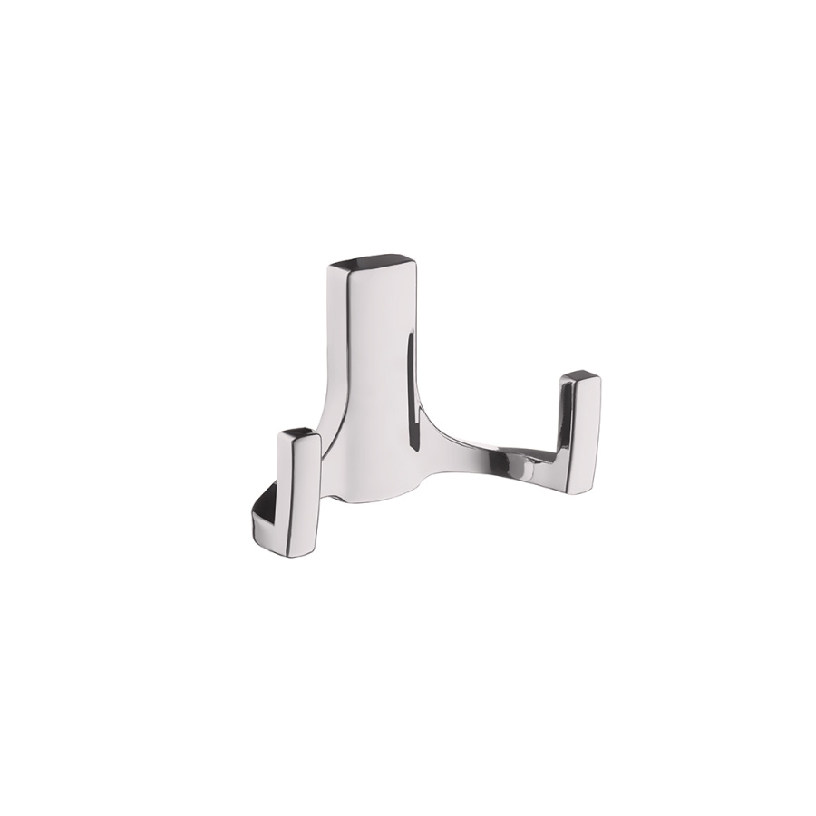 Крючок, KR 0330, двухрожковый, матовый хром