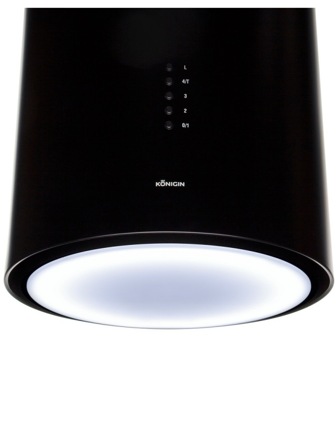 Вытяжка настенная Enso Black, 38 см, без угольн. фильтра, черный, Konigin