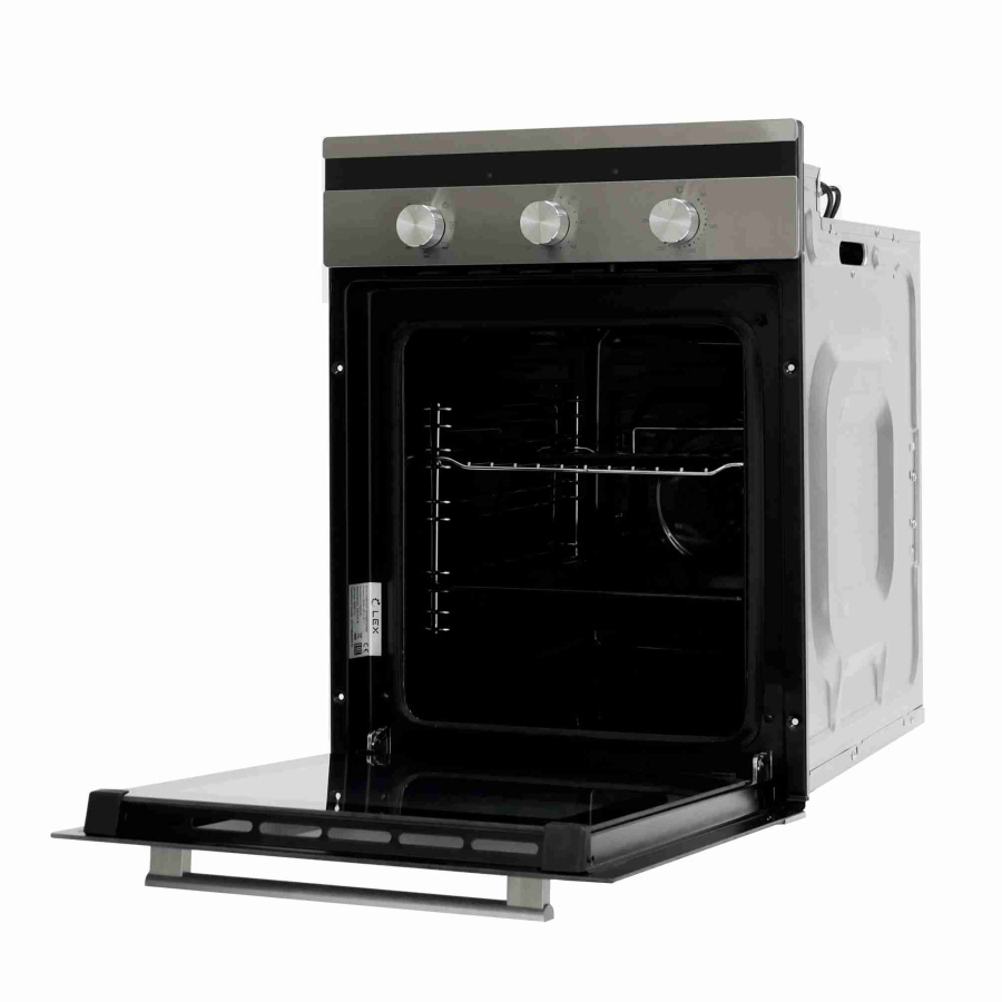 Духовой шкаф EDM 4570 IX, 45 см, стекло/нерж. сталь, черный/нерж. сталь, Lex