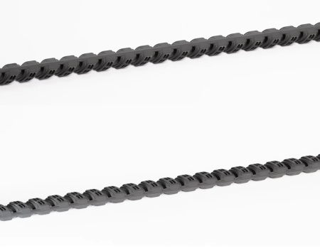 Накладка Foscrinium для овальной штанги гардеробного шкафа, L=1200 мм, черный