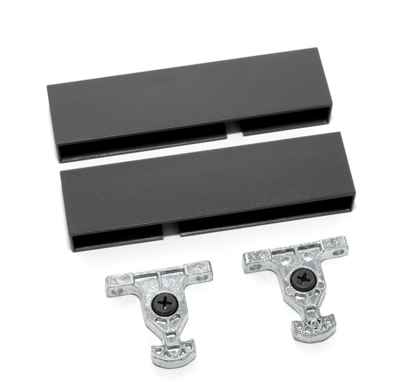 Держатель передней панели ящика, левый и правый, темно-серый, (H84), HISSEN