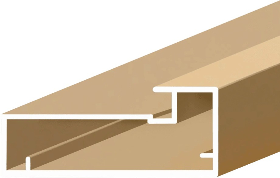 Алюминиевый профиль для фасадов Z-4, 20,5х50мм, L=4000мм, матовое золото, AQ