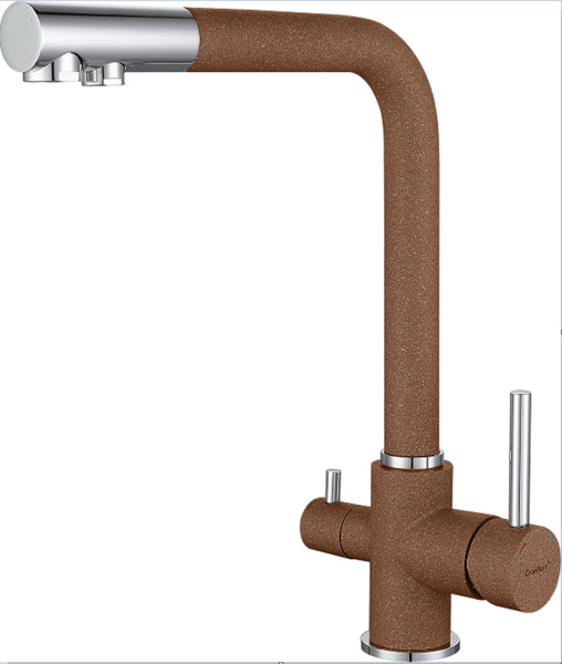 Смеситель GranFest 3611, d=50 мм, терракот