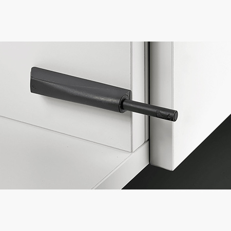 Толкатель Push to open Pin без магнита, накладной, длинный ход, пластик, антрацит, Hettich