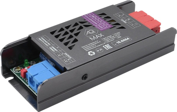 Трансформатор  60W/24V, IP20, компактный, без шнура, металлический, MAX AQ