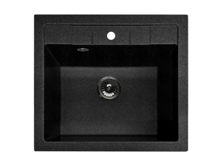 Мойка GranFest QUADRO 561, 560х500 мм, черный