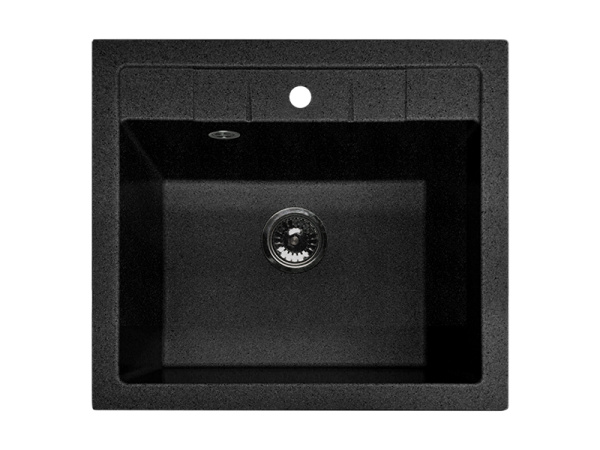 Мойка GranFest QUADRO 561, 560х500 мм, черный