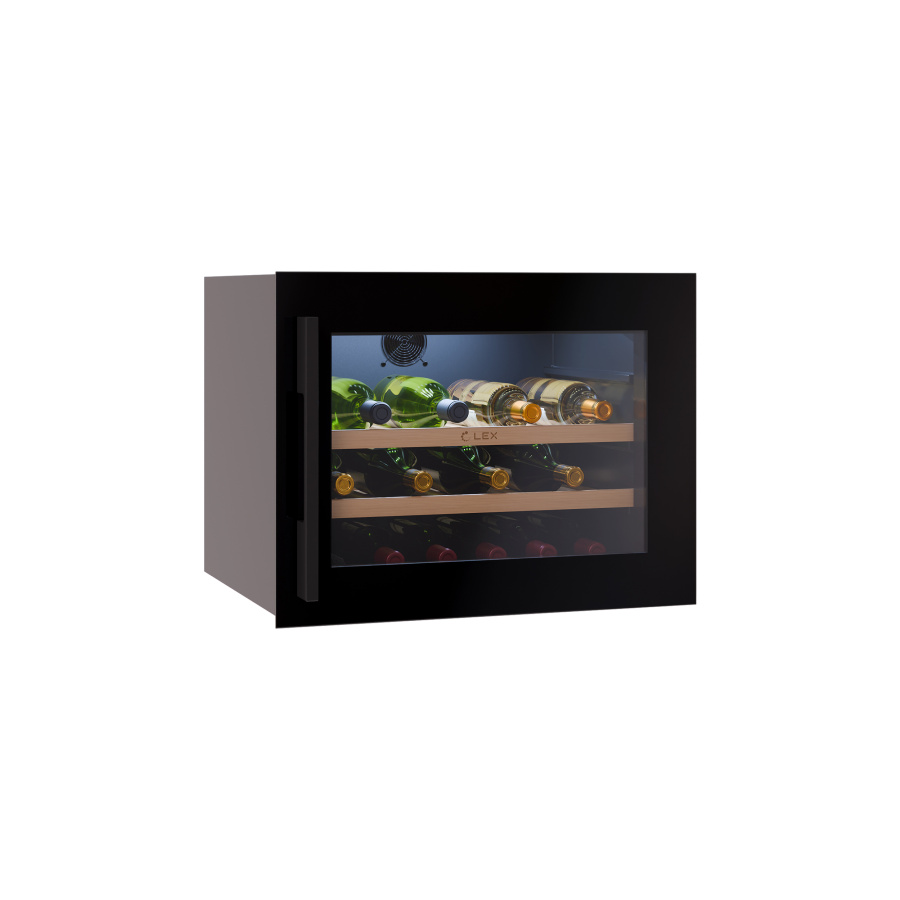 Винный шкаф LWD6028BL, 455х590х563 мм, стекло, черный, Lex