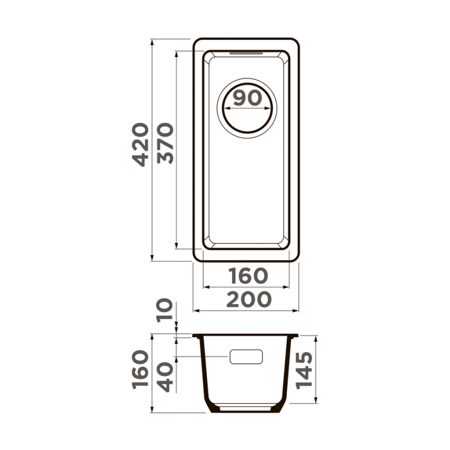 Мойка Kata 20-U-CA, Artgranit/карамель