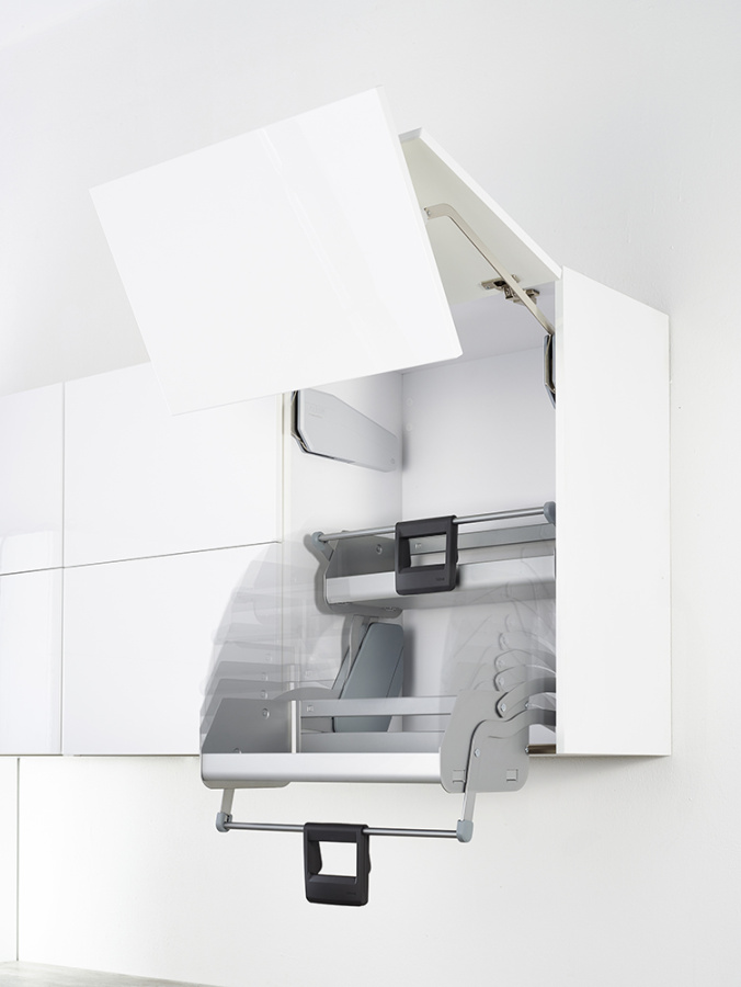 Выдвижная система Ай Мув в базу 800мм, 1 полка, в верхний шкаф, с довод., титан, Kessebohmer