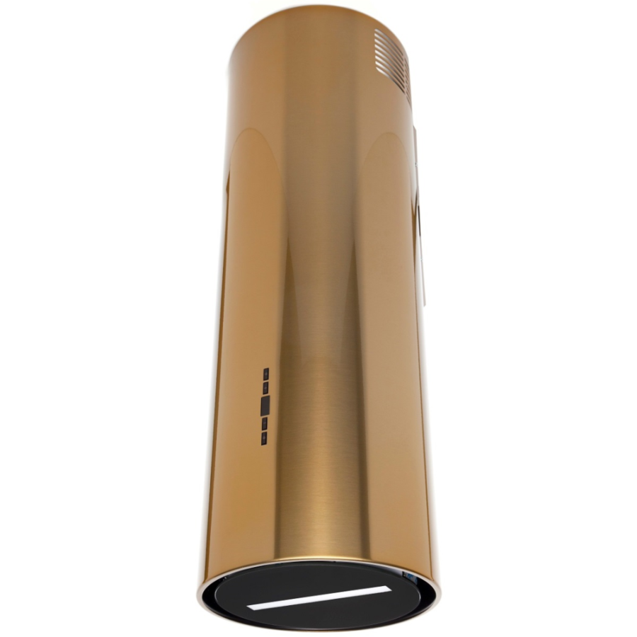 Вытяжка настенная Ester Gold/Black Glass, 31 см, без угольн. фильтра, ПДУ, золот/чер стекло, Konigin