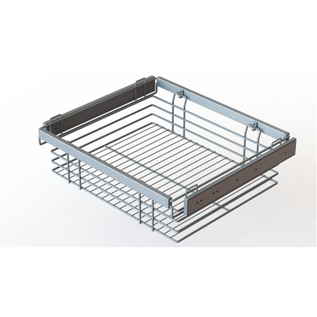 Корзина для белья выдвижная, 450-590х500х170, напр. с доводчиком, черный