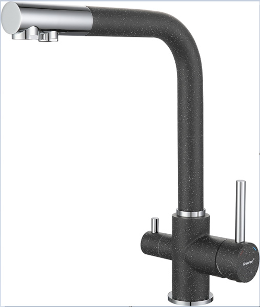 Смеситель GranFest 3611, d=50 мм, графит