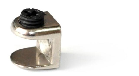 Полкодержатель для стекла 5-8мм, регулируемый, накладной, крепление шуруп, никель, CMF