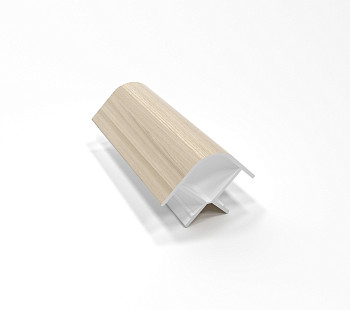 Угол 90* для цоколя универсальный, h=1000 мм (1 метр), пластик, шимо светлый, Россия