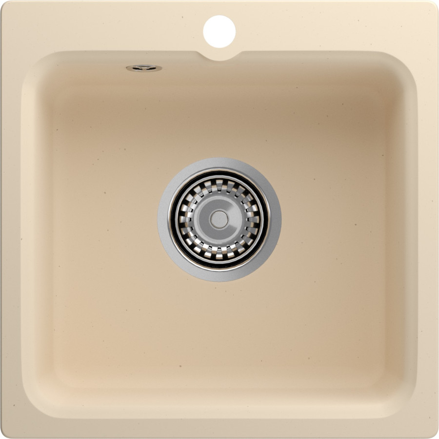 Мойка ЭкоМ М-430, 432х432мм, мрамор, бежевый (без сифона)
