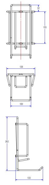 Держатель для утюга, 262х138х133мм, металл, хром