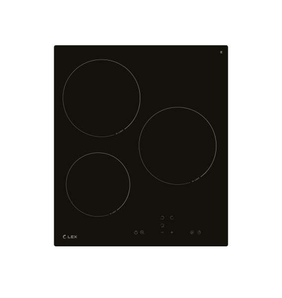 Варочная панель EVH 430A BL, 45см, стеклокерамика, черный, Lex