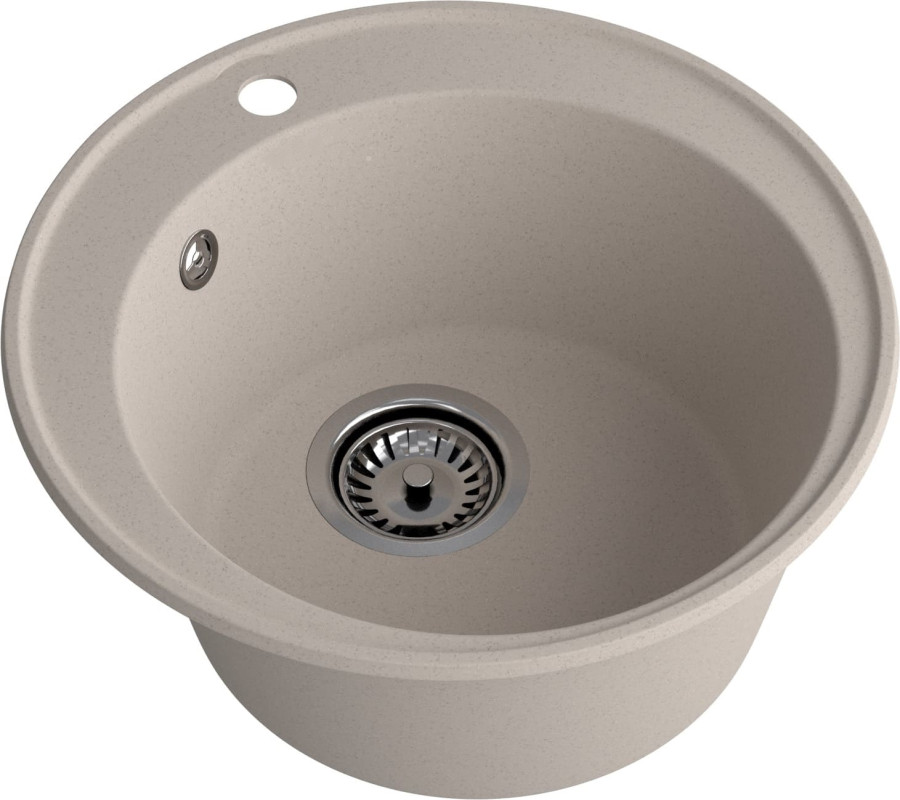 Мойка ЭкоМ 4800, d=480мм, кварц, песочный (без сифона)