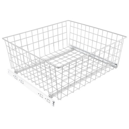 Решетчатая выдвижная емкость, 535х475х200мм, шариковые направляющие, белый