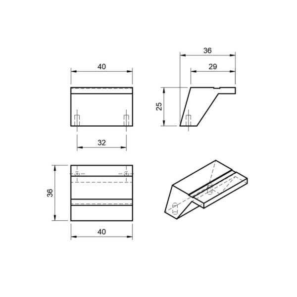 Ручка-кнопка, Strip 19.3987.59, 40х36х25мм, металл, матовое олово