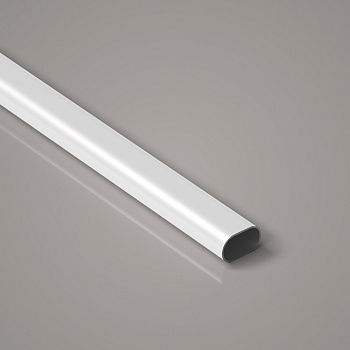 Штанга овальная 15х30мм, толщина 0,8мм, L=3000мм, сталь, белый, CMF