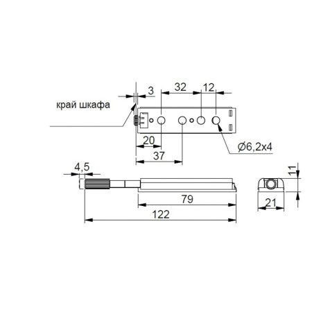 Толкатель Push Open без магнита, накладной, c силиконовым окончанием, металл, цинк, GTV
