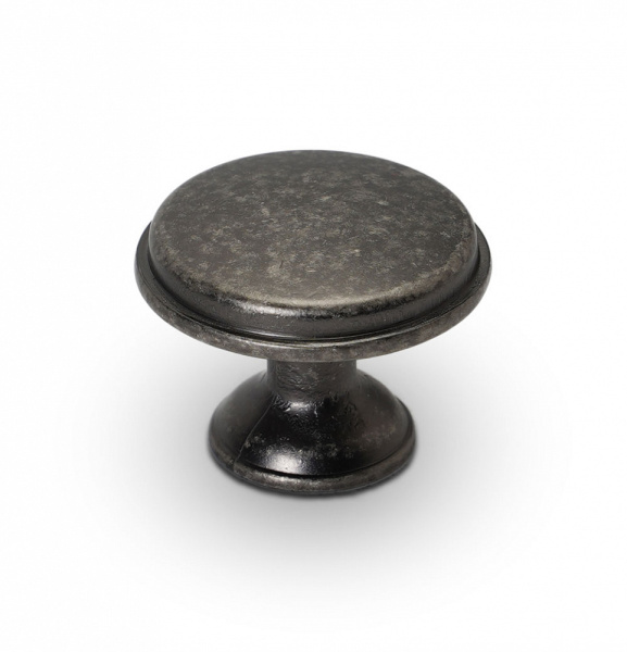 Ручка-кнопка, 169, d=28мм, металл, античное серебро