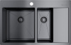 Мойка Akisame 78-2-GM-L, нержавеющая сталь, вороненая сталь  