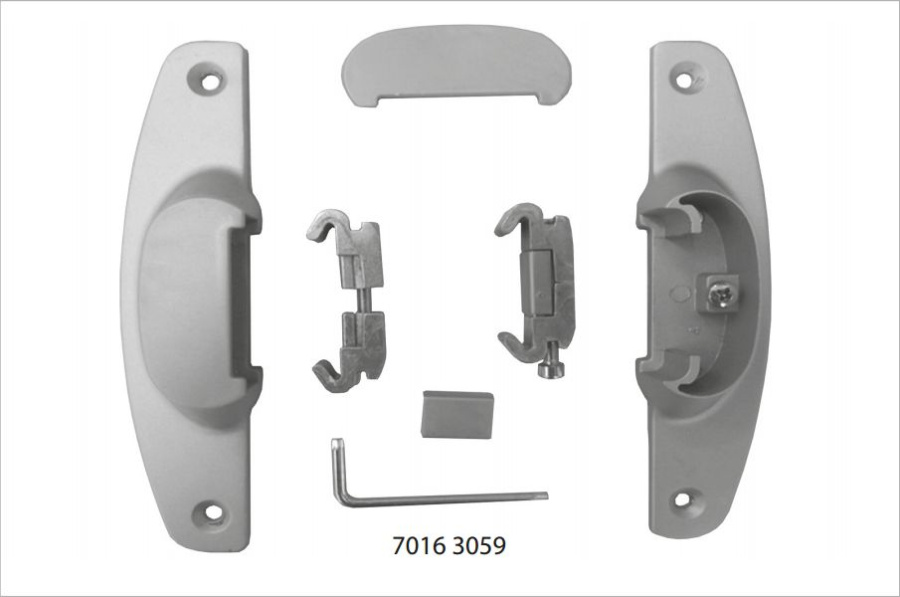 Полкодержатель для полок и тумб, нагрузка 25кг, алюминий