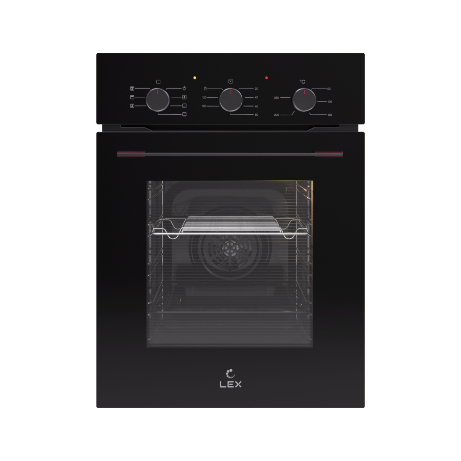 Духовой шкаф EDM 4575 BBL, 45 см, стекло, черный, Lex